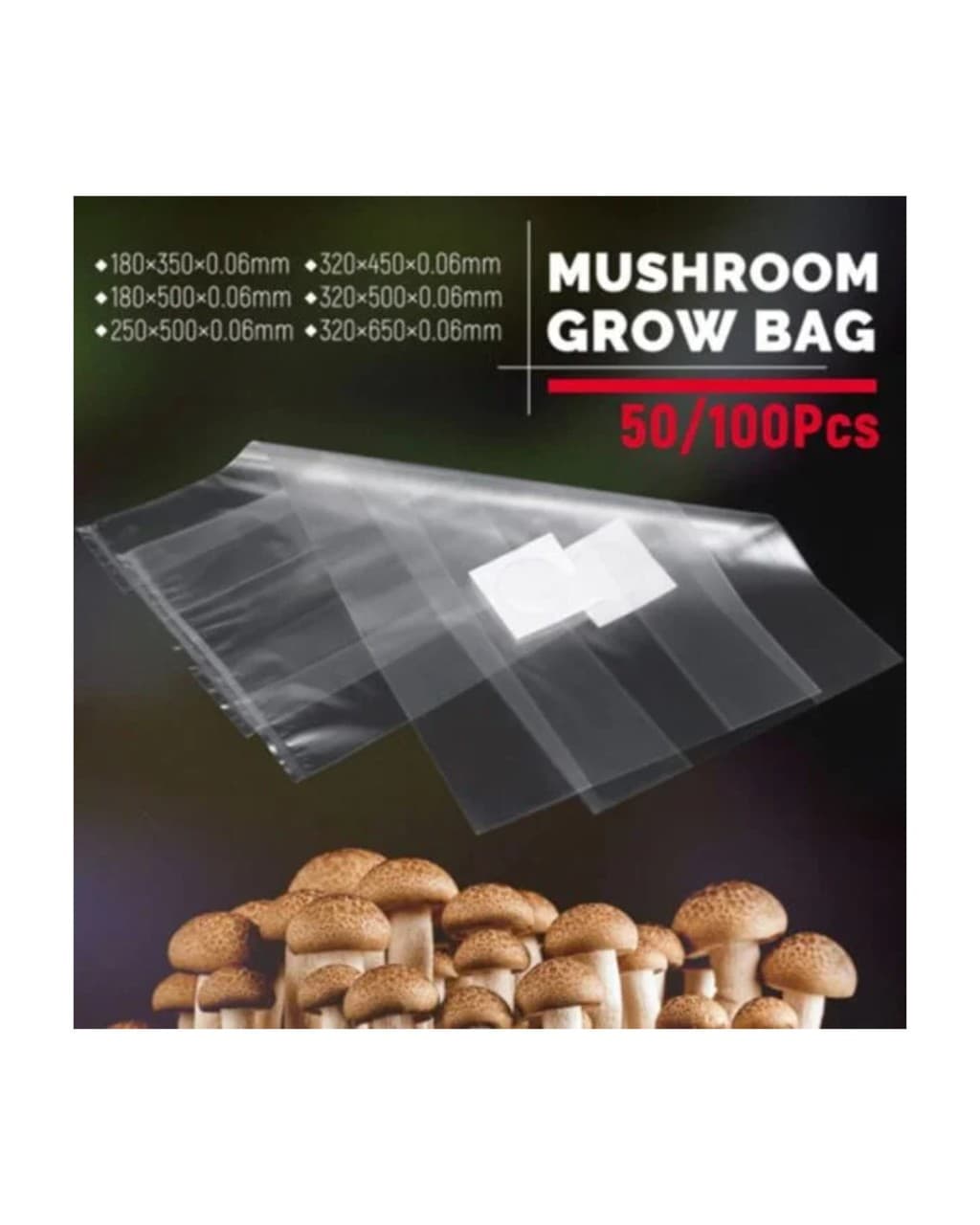 Mushroom Grow Bags PVC Substrate High Temp