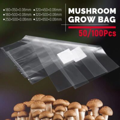 Mushroom Grow Bag 10Pcs PVC Substrate High Temp Pre Sealable Spawn and Substrate