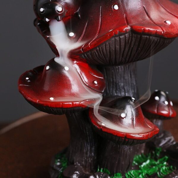 Resin Backflow Censer Home Decor Creative Mushroom Backflow Aroma Burner Decorative Statue