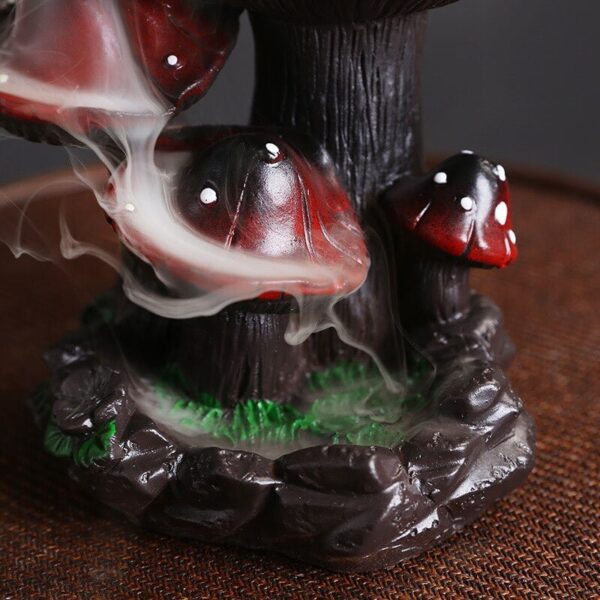 Resin Backflow Censer Home Decor Creative Mushroom Backflow Aroma Burner Decorative Statue